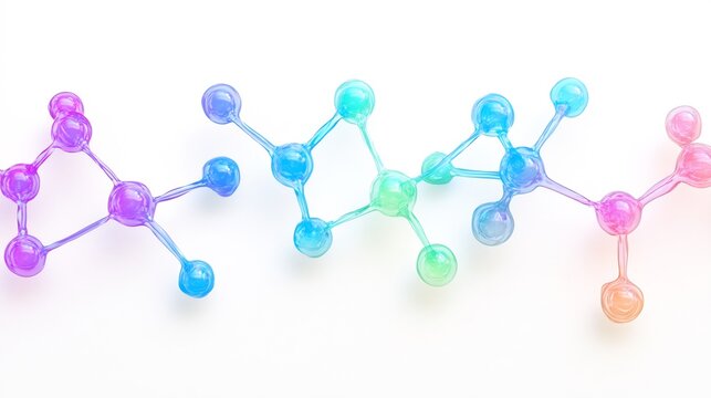 modern diagram of molecular pathways, clear visuals and vibrant colors, isolated on white,