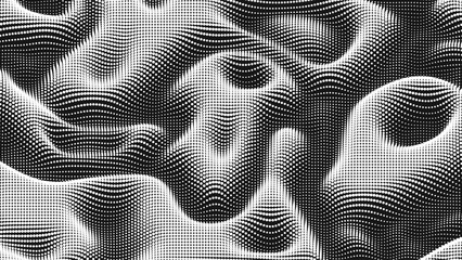 Point wave noise texture. Abstract dot background. Technological cyberspace background.