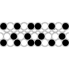 Modern Geometric Pattern: Black, White, and Grey Circle Design