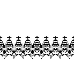 Black & White Ornamental Border, Decorative Flourish Element