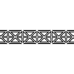 Geometric Border Design in Black and White, Minimalist Style, Abstract Pattern