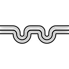 Abstract Retro Wave: Black, White, and Gray Graphic Design