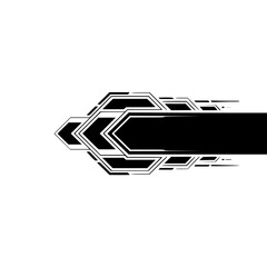 Abstract Geometric Black Graphic on White Background