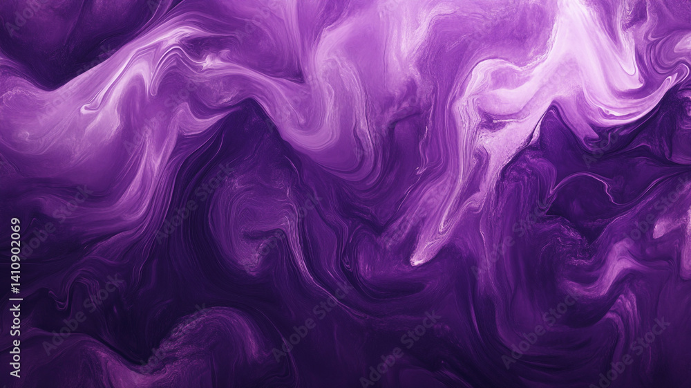 Poster abstract purple swirl pattern with fluid paint textures creating a mesmerizing background for creati