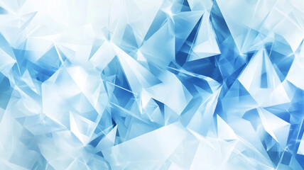 Abstract Blue and White Geometric Background with Ice Crystal Effect Ideal for Modern Designs and Artful Presentations in Various Digital Formats