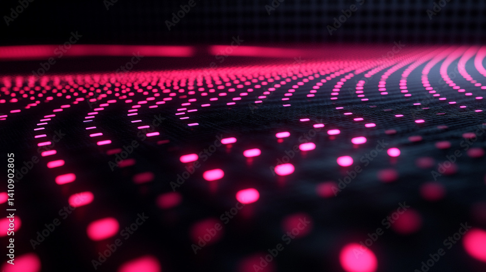 Fototapete dynamic abstract background with pink dots and light patterns creating a vibrant visual effect on da