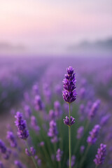 Obraz premium Lavender Flower in Bloom with Soft Focus Background
