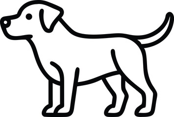 Dog outline vector logo icon