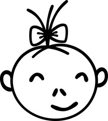 Silly baby outline