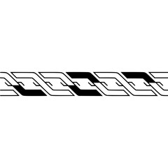 Minimalist Abstract Chain Pattern, Black and White Graphic Design