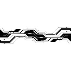 Abstract Circuit Board Design in Navy on Light Gray Background