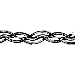 Abstract Braided Metallic Design: Futuristic Waveform, Tech Style