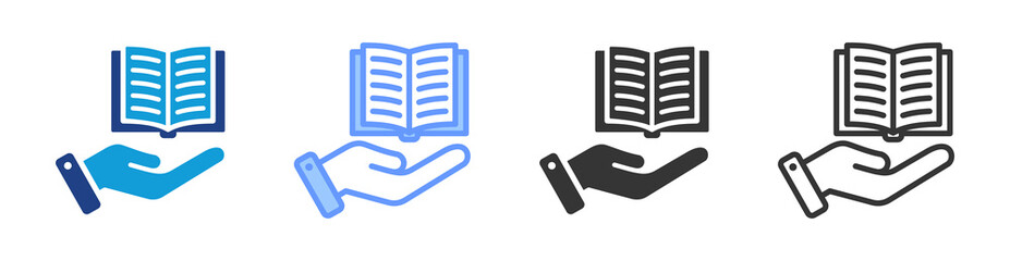 Encourage Reading icon set multiple style collection