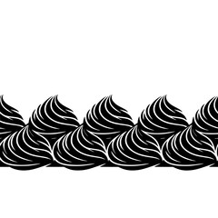 Black and White Swirl Pattern Border Design
