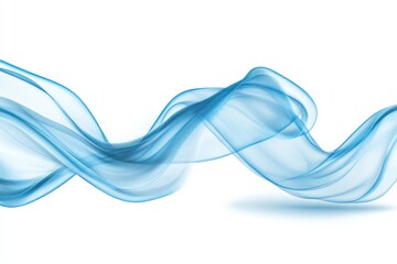 Blue abstract wave on white