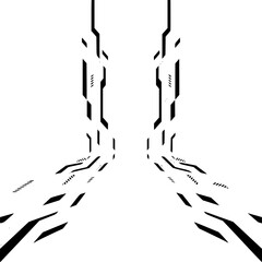 Futuristic Technology Background: Digital Circuitry on Gray