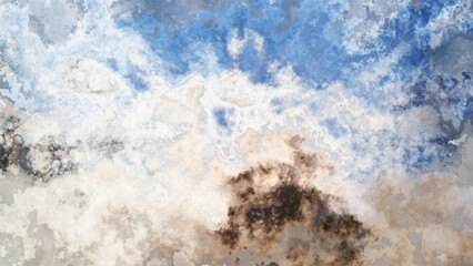 4K watercolor abstract digital texture with grainy marbled effect.
