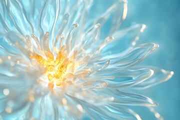 Clear flower with gold center