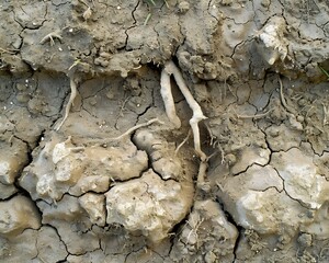 Close up of mycorrhizal fungi networks underground enhancing plant nutrient absorption regenerative farming