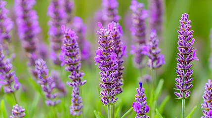 Obraz premium Close Up Lavender Flowers In Bloom