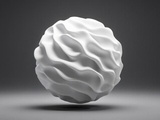 White abstract spherical form