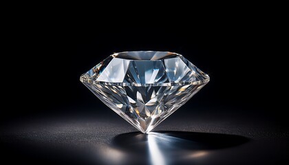 Diamond on black background
