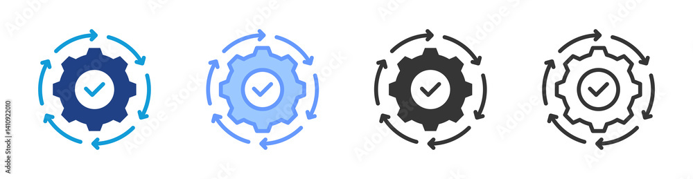 Poster Effectiveness icon set multiple style collection