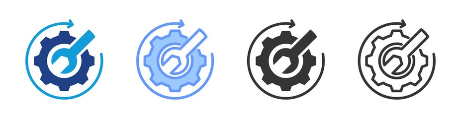 Optimization icon set multiple style collection