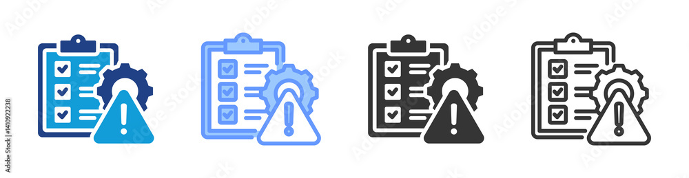 Poster Risk Management icon set multiple style collection