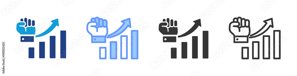 Poster Motivation icon set multiple style collection