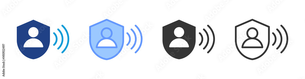 Poster Resilience icon set multiple style collection