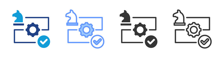 Strategic Alignment icon set multiple style collection