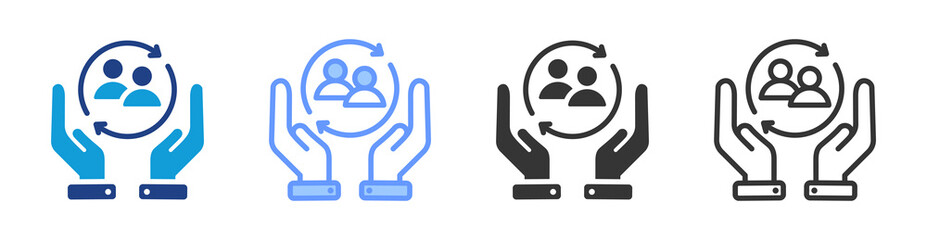 Inclusion icon set multiple style collection