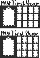 My First Year Photo Frame Laser Cut