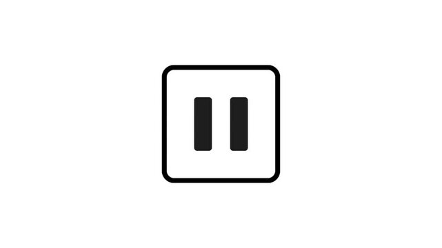 Video icon animation stops. Smooth repeating animation.