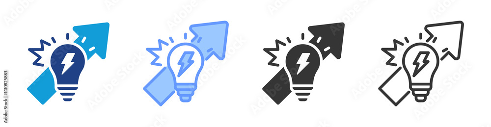 Poster Lifelong Learning icon set multiple style collection