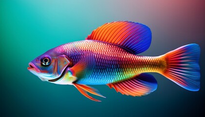 Fototapeta premium Fish Gradient Colorful Style