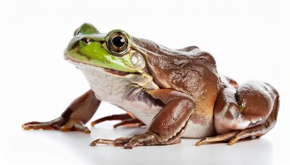 Fototapeta premium Common frog on white background