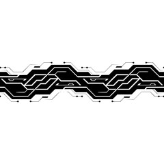 Techy Circuit Board Pattern on Gradient Background - Abstract Vector