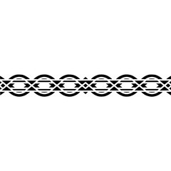 Geometric Border Pattern: Black & White Design Element