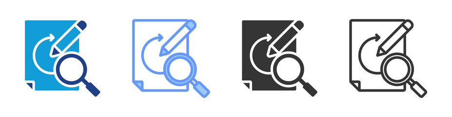 Revision icon set multiple style collection