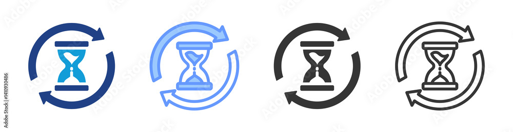 Poster Consistency icon set multiple style collection