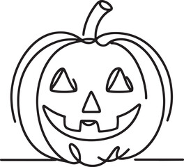 Simple Jack O Lantern Icon Drawing