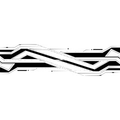 Futuristic Tech Abstract - Black & White Circuitry Design
