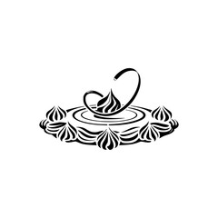 Elegant Black and White Minimalist Cake Design