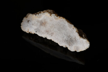 Detail of a section of the crystallized structure of quartz.
