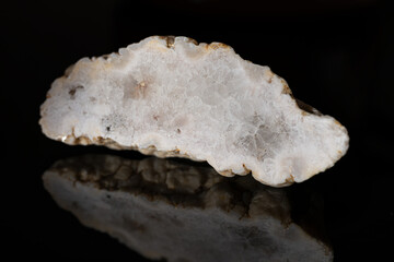 Detail of a section of the crystallized structure of quartz.
