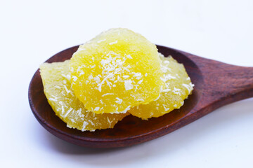 Steamed cassava cake. Thai dessert