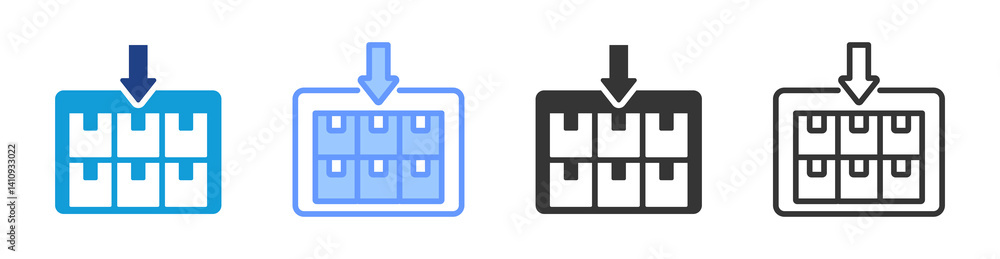 Aufkleber Import Product icon set multiple style collection
