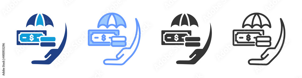 Aufkleber hedging icon set multiple style collection